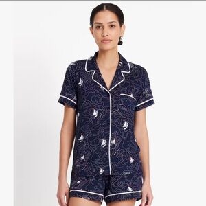 Kate Spade Nautical Sailboat Pajama Top - Size Large